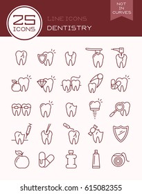 Line icons dentistry