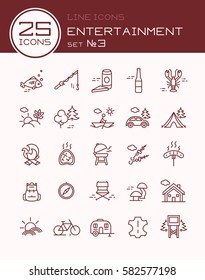 Line icons entertainment set 3
