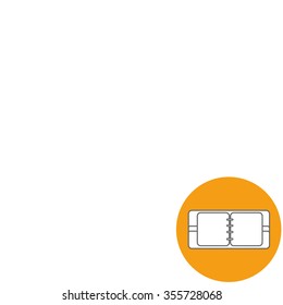 Line icons flat design elements. Modern vector pictogram of Notepad