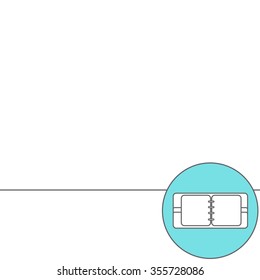 Line icons flat design elements. Modern vector pictogram of Notepad