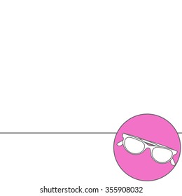 Line icons flat design elements. Modern vector Illustration pictogram of sunglasses. Abstract Creative concept vector background
