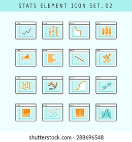 Line icons with flat design of statistic elements for financial business laboratory  medical research Modern infographic logo collection concept Vector JPEG JPG EPS 10 Image Drawing AI Object Picture