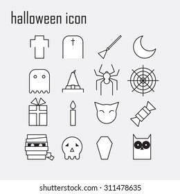 Line icons, Halloween icon, Modern infographic vector logo