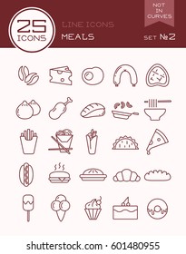 Line icons meals set ?2