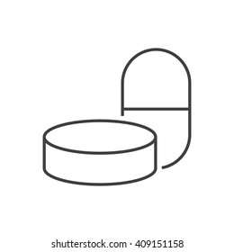 line icons Medical Pharmacist, Pill icon design