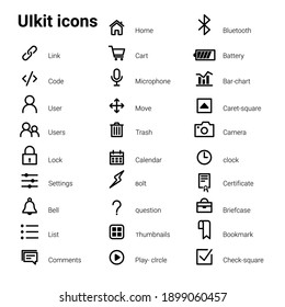 line icons Pack of 29 outlined user interface icons for mobile and web.