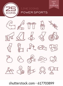 Line icons power sports