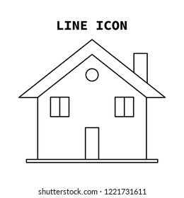  line icons representing house Vector Illustration