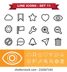 Line icons set 11 .Illustration eps 10