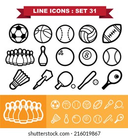 Line icons set 31 .Illustration eps 10