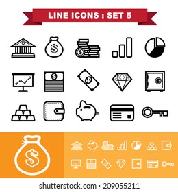 Line icons set 5 .Illustration eps 10