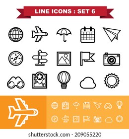 Line icons set 6 .Illustration eps 10