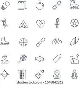  Line icons set. Active life pack. Vector 