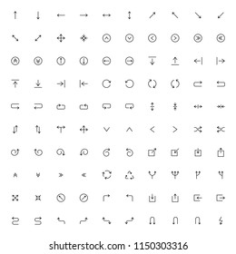 Line icons set. Arrow pack. Vector illustration	