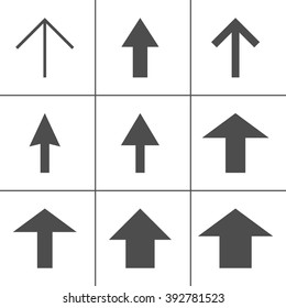 line icons set of arrows and direction symbols