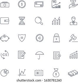  Line icons set. Banking pack. Vector batch