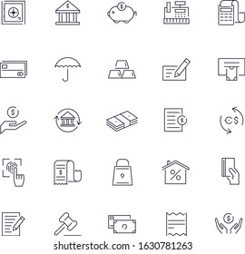  Line icons set. Banking pack. Vector batch