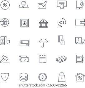Line icons set. Banking pack. Vector illustration