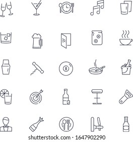 Line icons set. Bar pack. Vector illustration