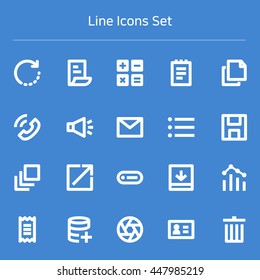 Line icons set - Business