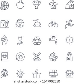  Line icons set. Eco pack. Vector illustration