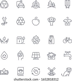 Line icons set. Eco pack. Vector illustration 
