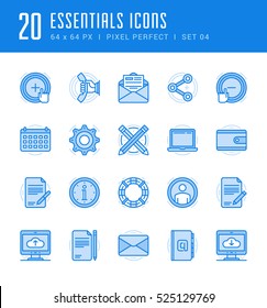 Line icons set. Flat thin linear stroke vector Essentials objects concepts. For website graphics, Mobile Apps, Infographics. Pictogram pack. Easy resize to 128, 256, 512 pixels, easy edit colors.