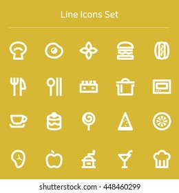 Line icons set - Food