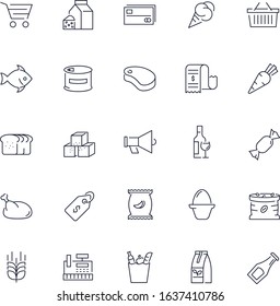  Line icons set. Grocery pack. Vector illustration