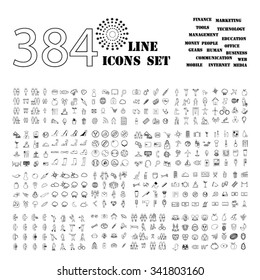 Line icons set illustration