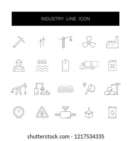 Line icons set. Industry pack. Vector illustration	