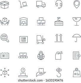 Line icons set. Logistics pack. Vector batch