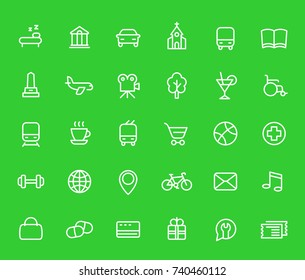 Zeilensymbole für Karten und Navigationsapplikationen