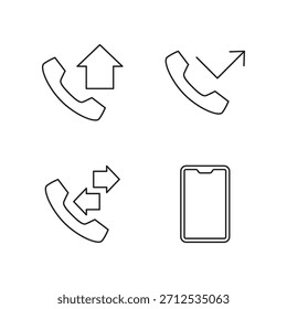 Einstellung der Liniensymbole: ausgehende, Transfer-, Heim-, Mobilgerät.