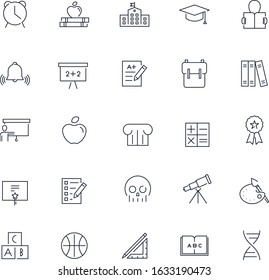  Line icons set. School pack. Vector illustration