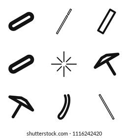 Line icons set. Simple set of 9 line vector icons for web isolated on white background