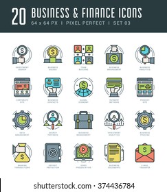 Line icons set. Trendy Modern flat thin linear stroke vector Business and Finance concept. For website graphics, Mobile Apps, Infographics design, Brochures. Outline pictogram pack.