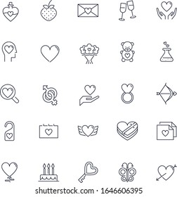 Line icons set. Valentines day pack. Vector 