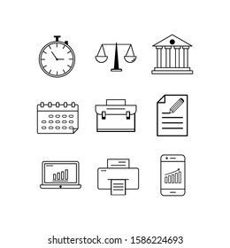 Line icons set vector illustration