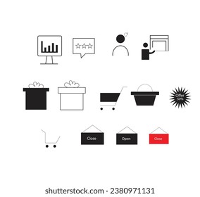  Line icons set Vector illustration