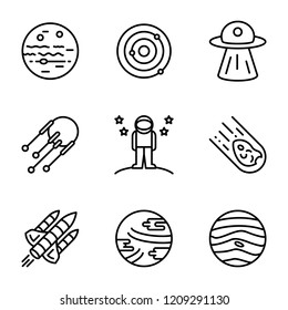 Line Icons Of Space