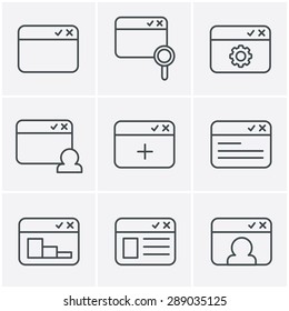 Line Icons Style browser icon set