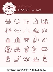 Line icons trade set 2