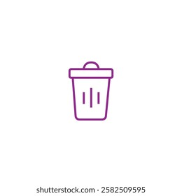  Line Icons of waste and recycling on white background