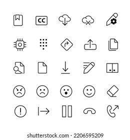 
Iconos de línea para diseño web