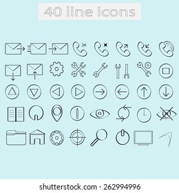  line icons for Web and Mobile