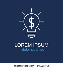 Line icon-the idea of the dollar