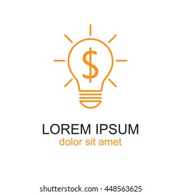 Line icon-the idea of the dollar