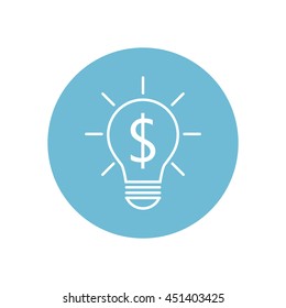 Line icon-the idea of the dollar