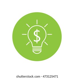 Line icon-the idea of the dollar